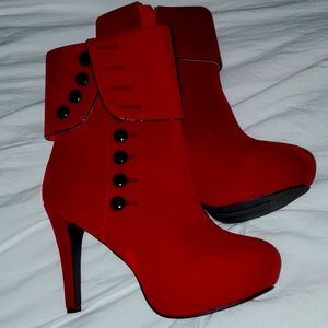 Red button platforms - Never Worn